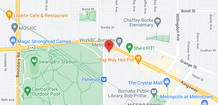 map of 601 5790 PATTERSON AVENUE